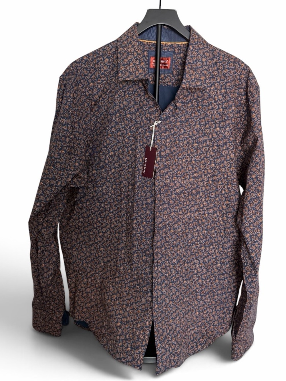NWT Consequence Men’s Button-Down Shirt - Brown Paisely Print